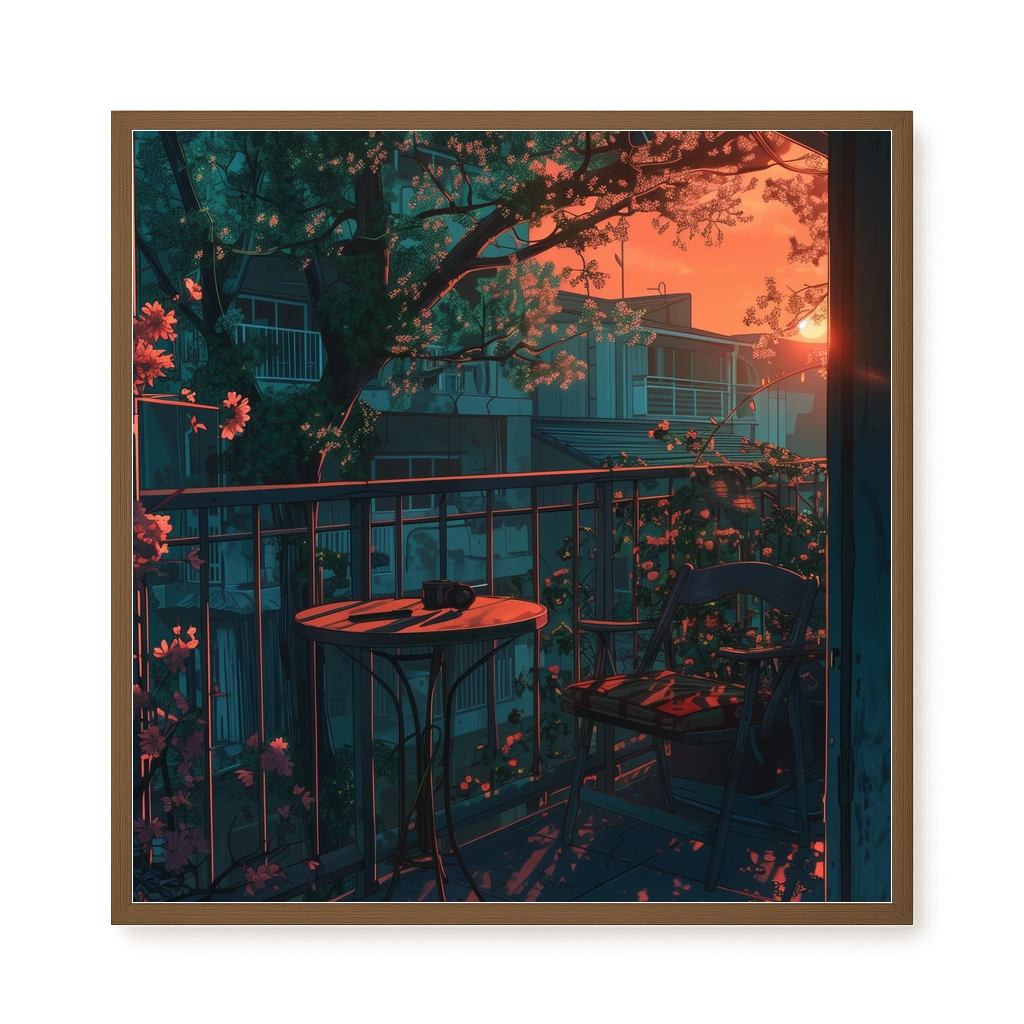 Balcony Sunset Canvas Print