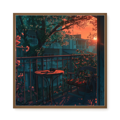 Balcony Sunset Canvas Print