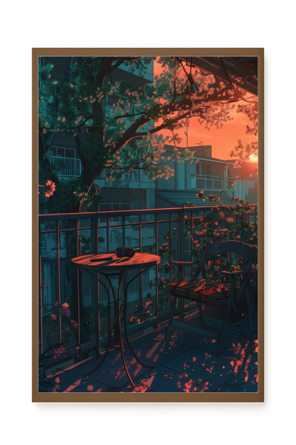 Balcony Sunset Canvas Print