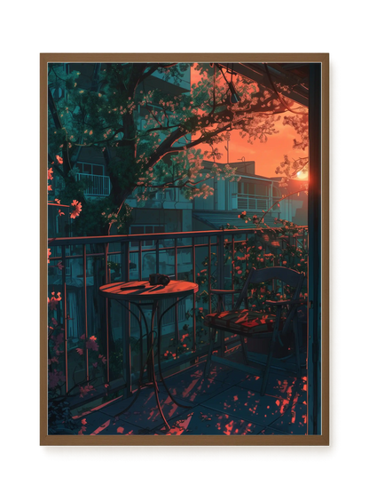 Balcony Sunset Canvas Print