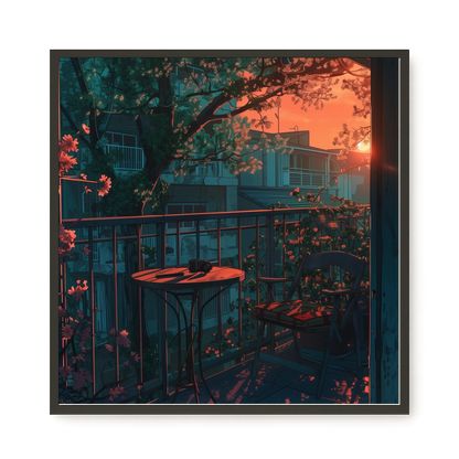Balcony Sunset Canvas Print