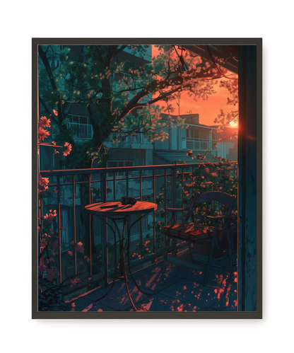 Balcony Sunset Canvas Print