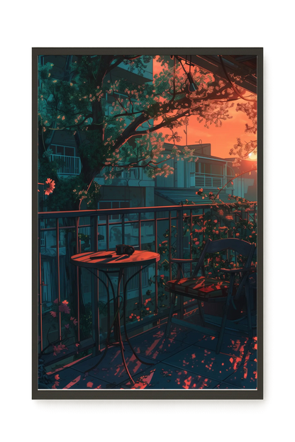 Balcony Sunset Canvas Print