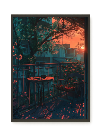 Balcony Sunset Canvas Print