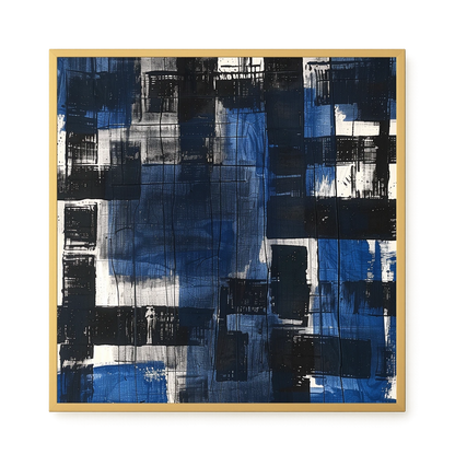 Blue Blocks Canvas Wall Art