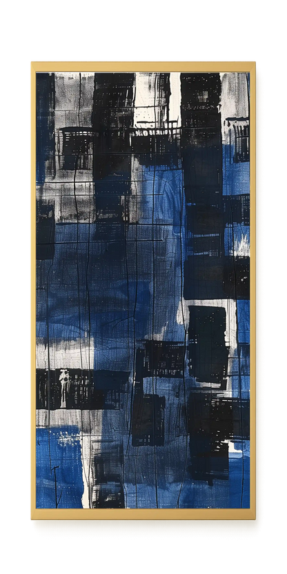 Blue Blocks Canvas Wall Art
