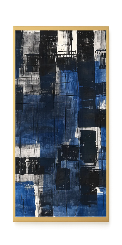 Blue Blocks Canvas Wall Art