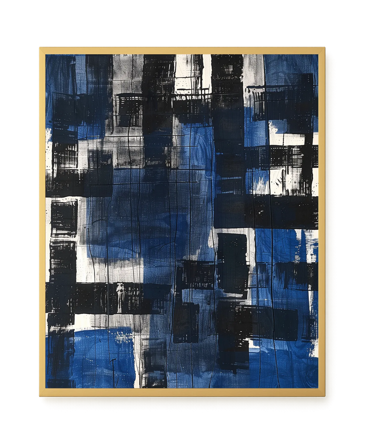Blue Blocks Canvas Wall Art