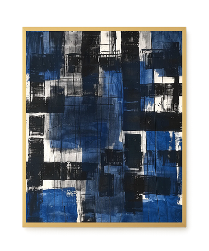 Blue Blocks Canvas Wall Art