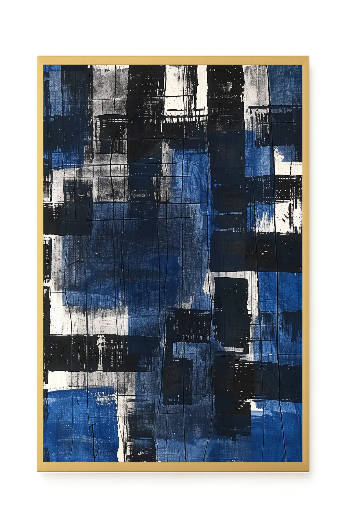 Blue Blocks Canvas Wall Art