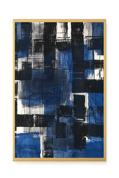 Blue Blocks Canvas Wall Art