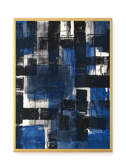 Blue Blocks Canvas Wall Art