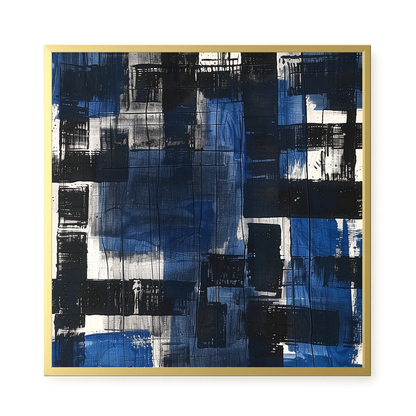 Blue Blocks Canvas Wall Art
