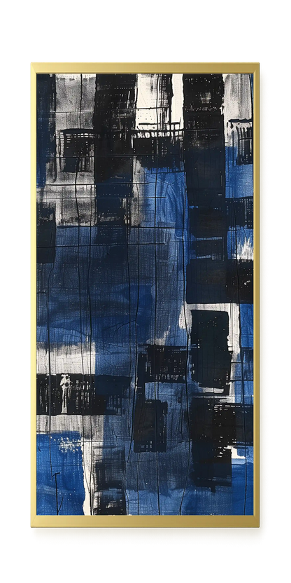 Blue Blocks Canvas Wall Art