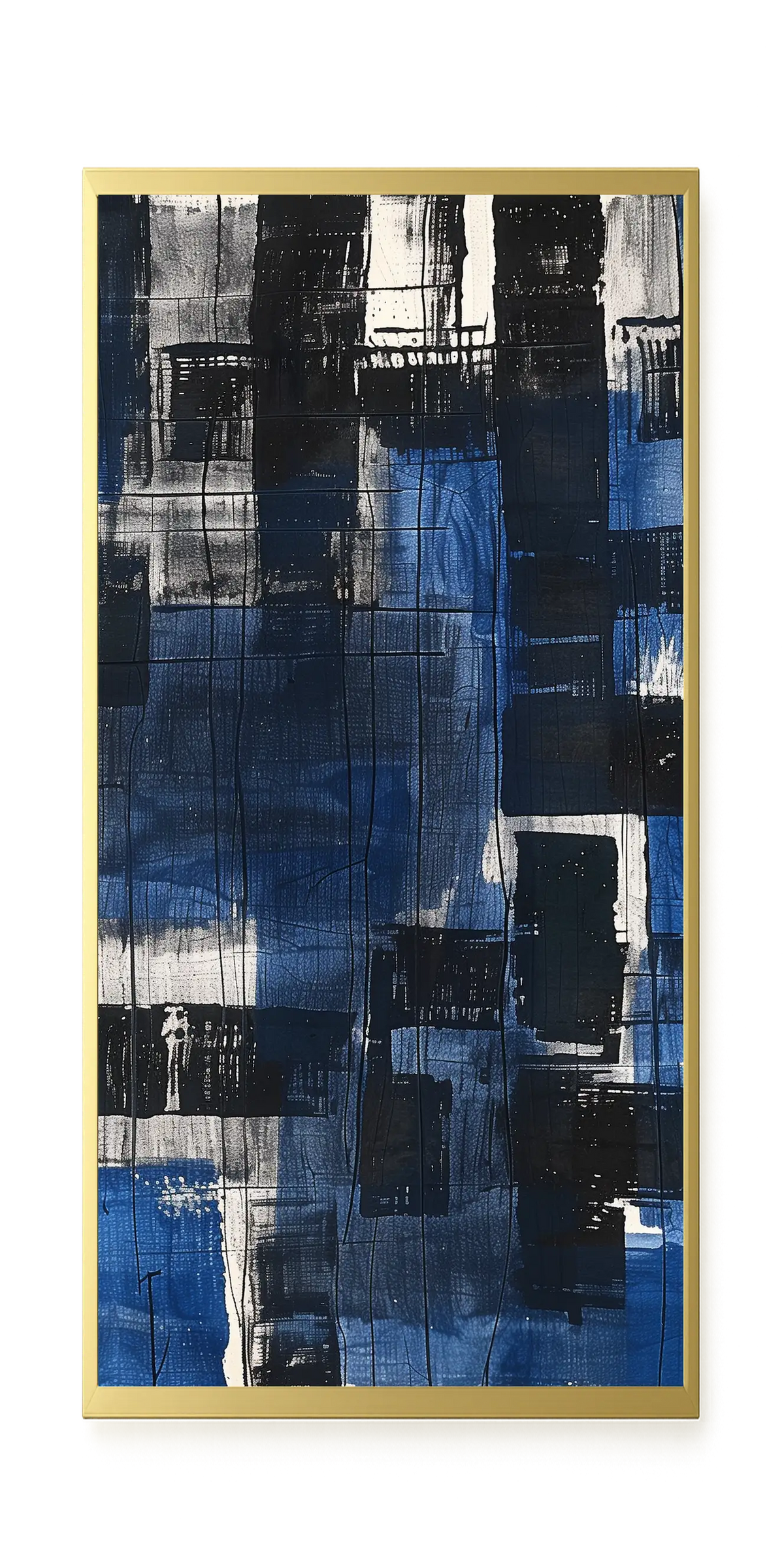 Blue Blocks Canvas Wall Art