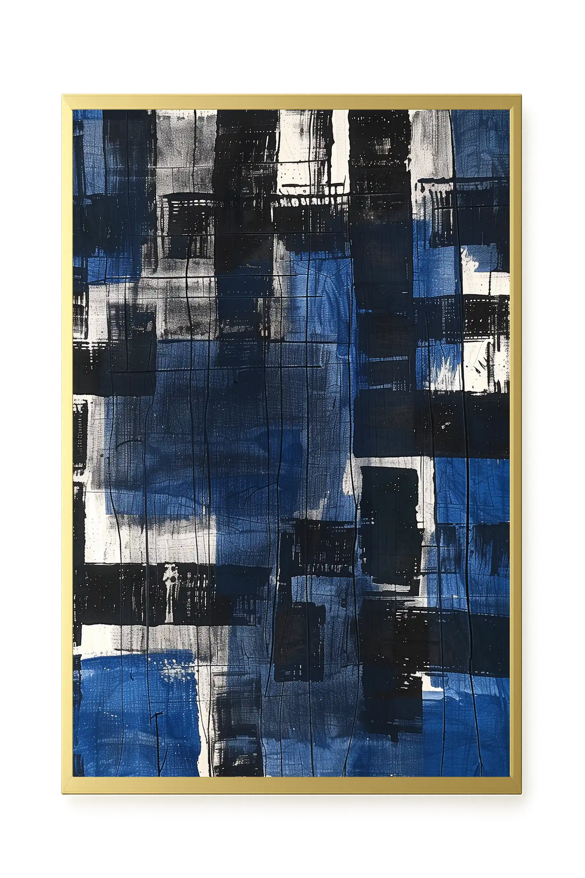 Blue Blocks Canvas Wall Art