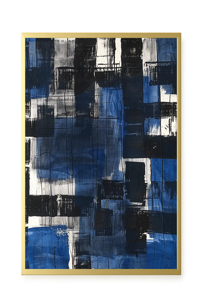 Blue Blocks Canvas Wall Art