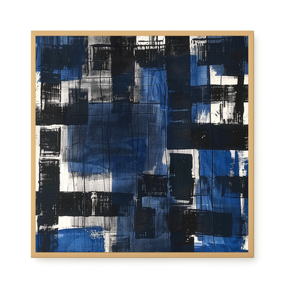 Blue Blocks Canvas Wall Art