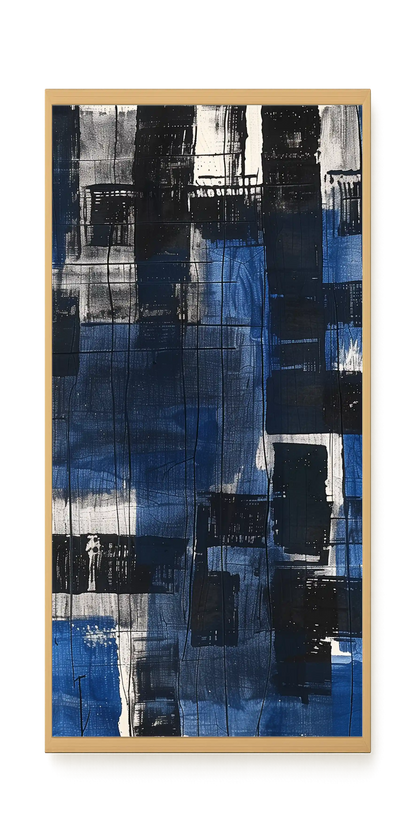 Blue Blocks Canvas Wall Art