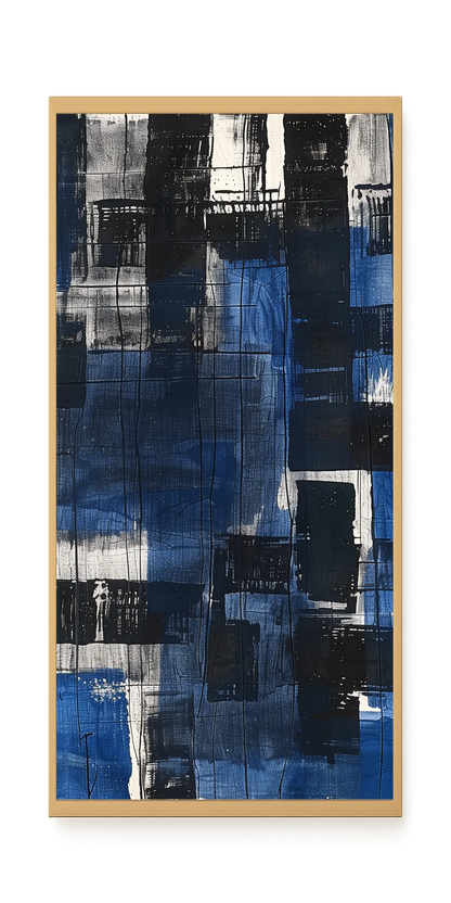 Blue Blocks Canvas Wall Art