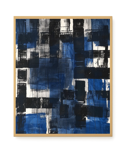 Blue Blocks Canvas Wall Art
