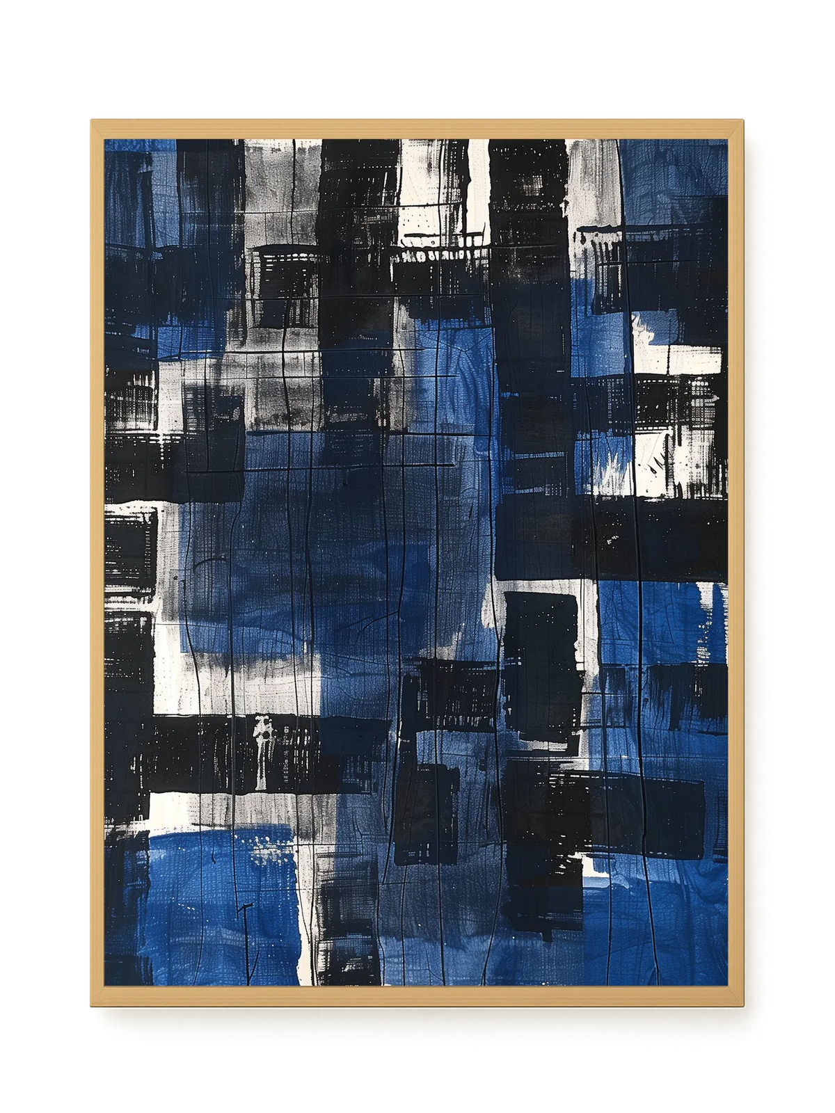 Blue Blocks Canvas Wall Art