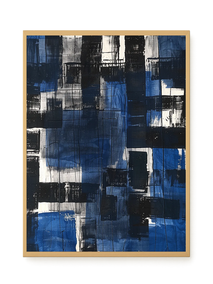 Blue Blocks Canvas Wall Art