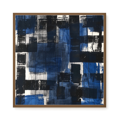 Blue Blocks Canvas Wall Art