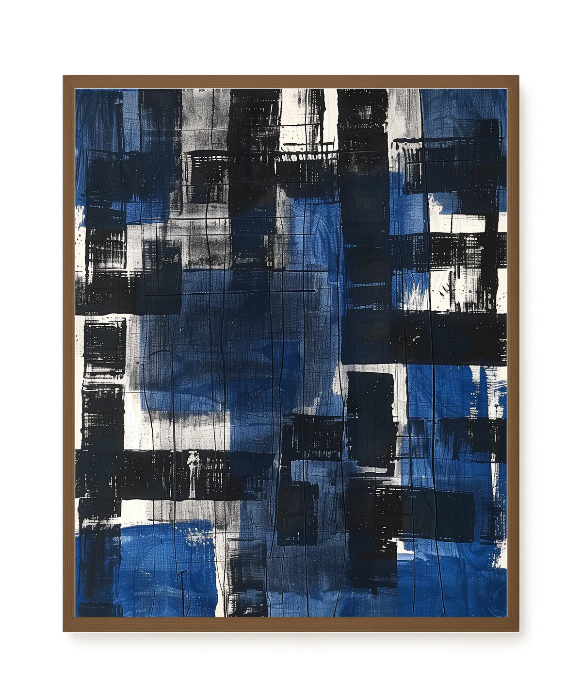 Blue Blocks Canvas Wall Art