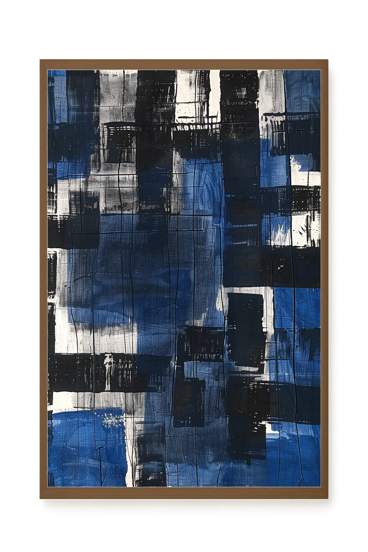 Blue Blocks Canvas Wall Art