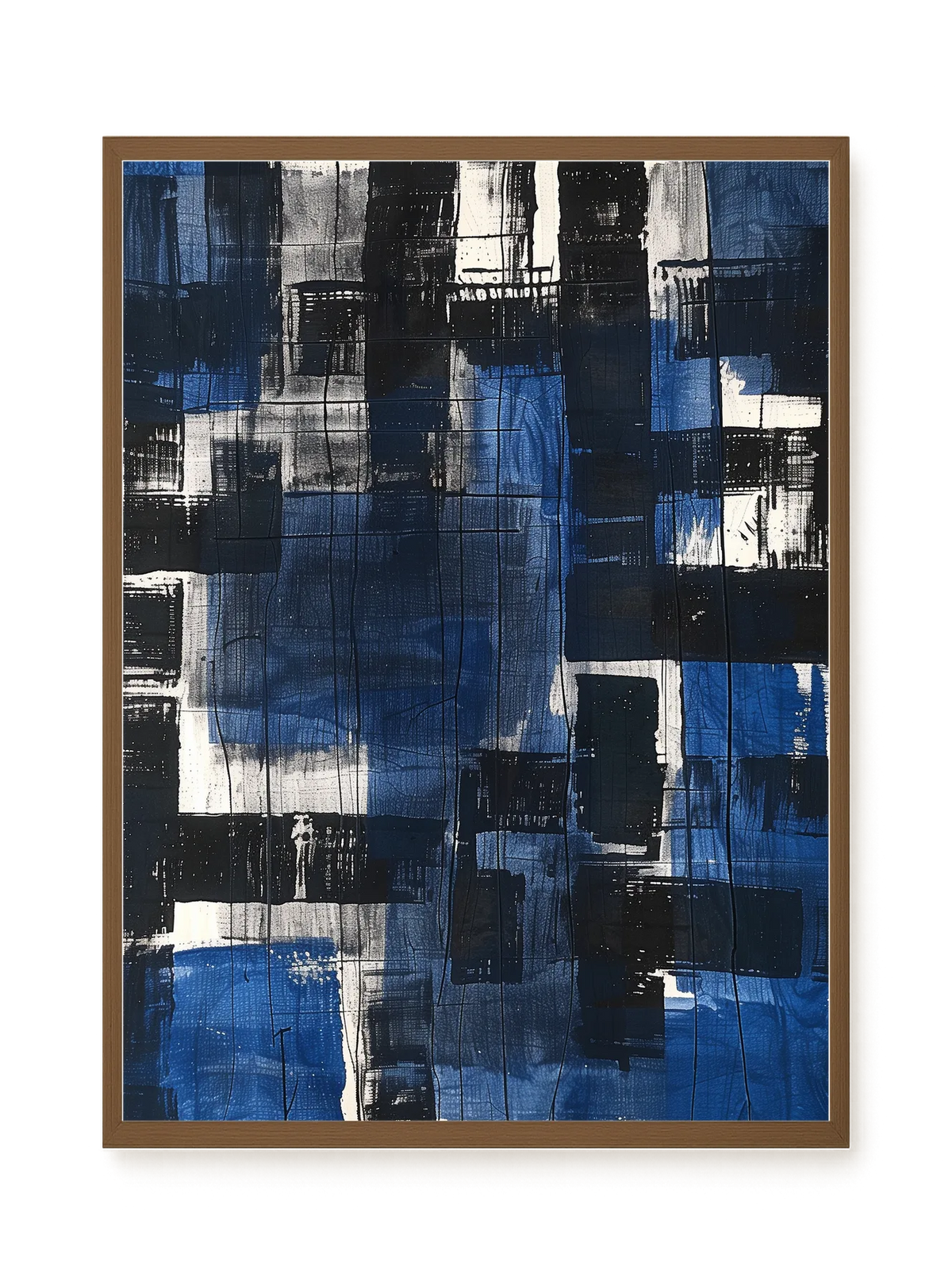 Blue Blocks Canvas Wall Art