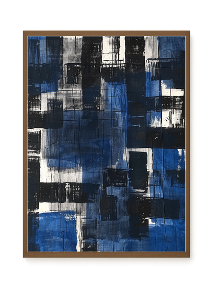 Blue Blocks Canvas Wall Art