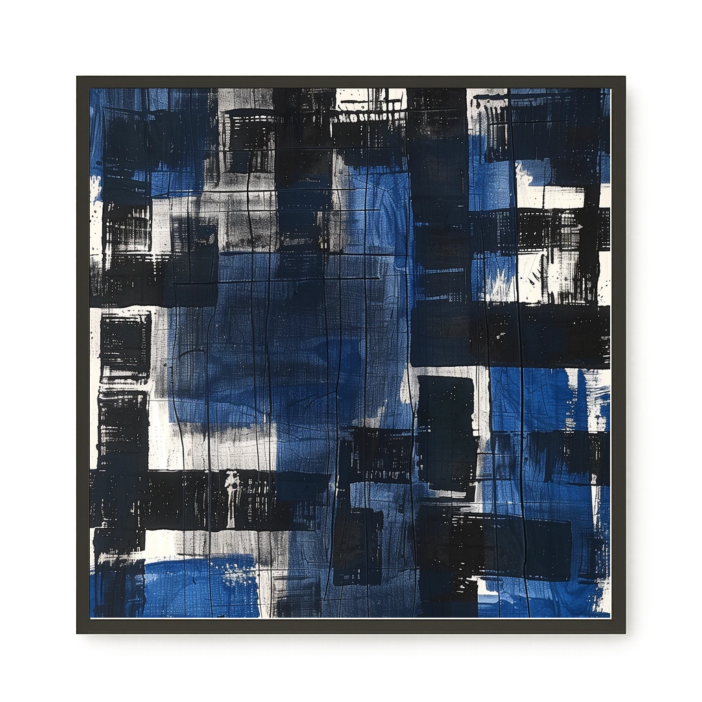 Blue Blocks Canvas Wall Art