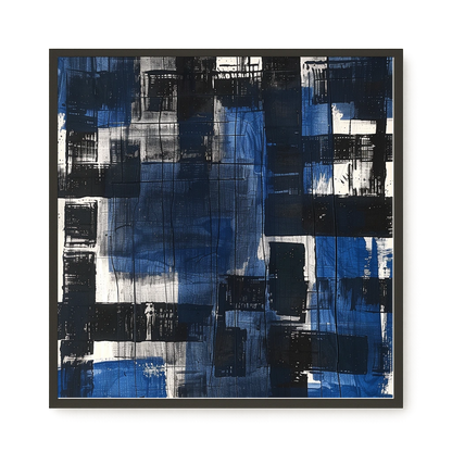 Blue Blocks Canvas Wall Art