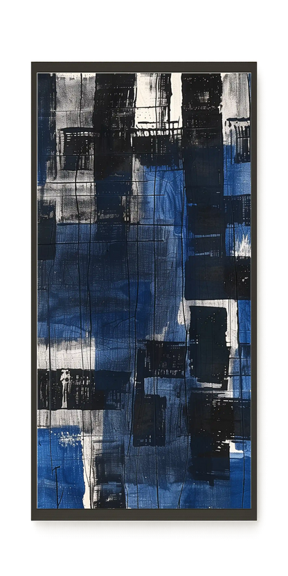 Blue Blocks Canvas Wall Art