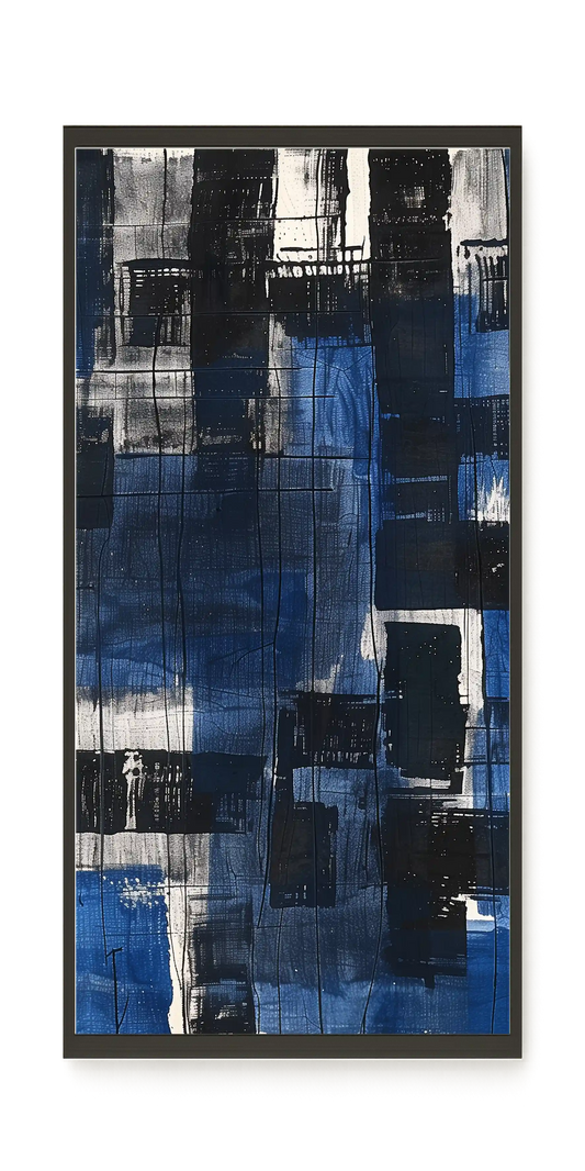 Blue Blocks Canvas Wall Art