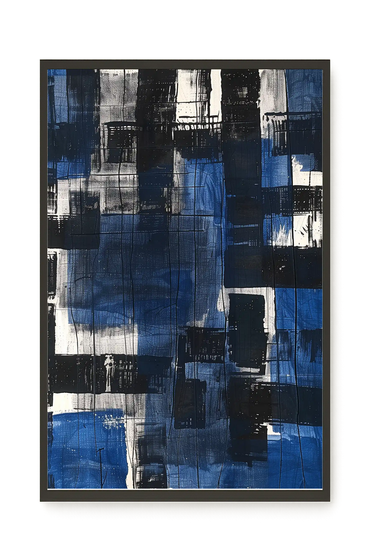 Blue Blocks Canvas Wall Art