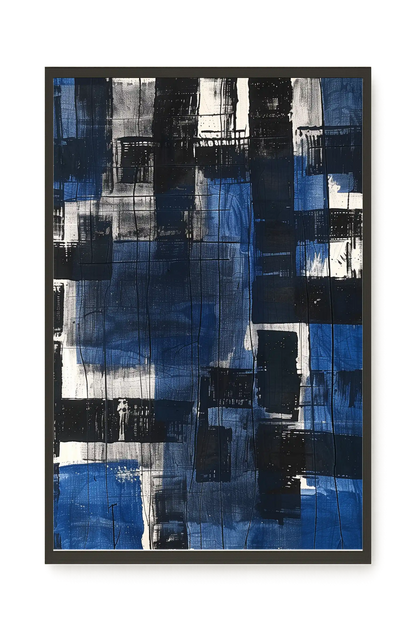 Blue Blocks Canvas Wall Art