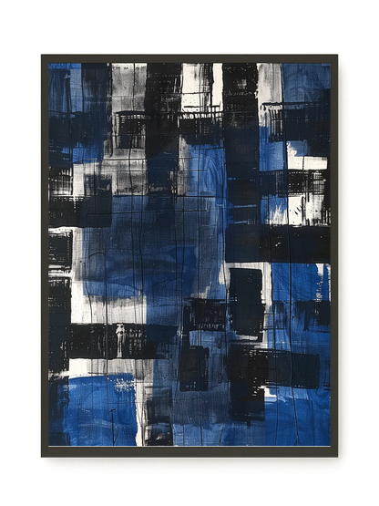 Blue Blocks Canvas Wall Art