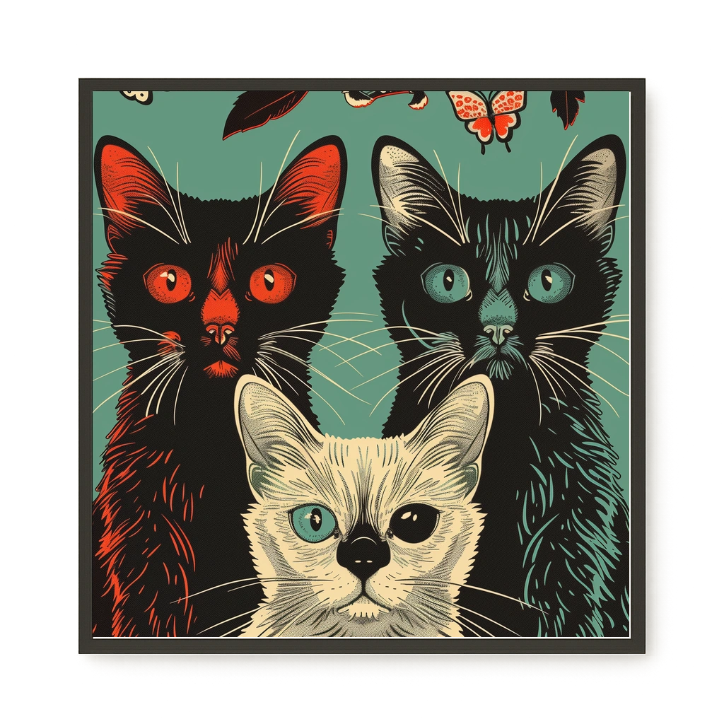 Playful Cats Canvas Print