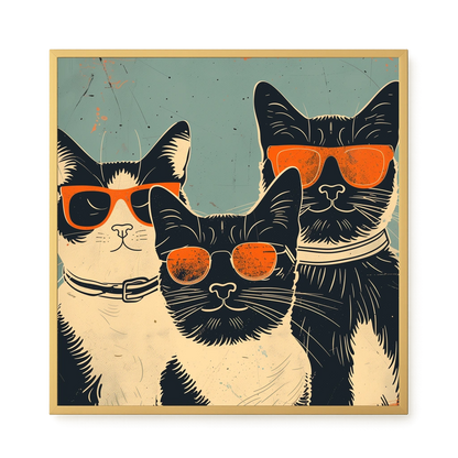 Cool Cats Canvas Wall Art