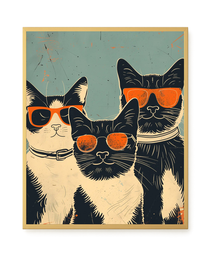 Cool Cats Canvas Wall Art