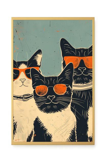 Cool Cats Canvas Wall Art