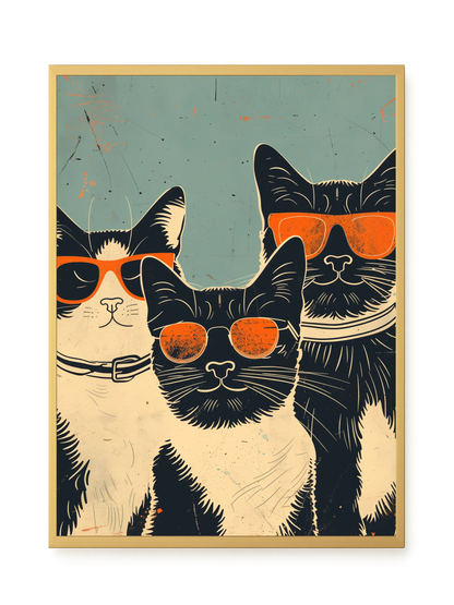 Cool Cats Canvas Wall Art