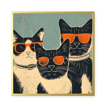 Cool Cats Canvas Wall Art