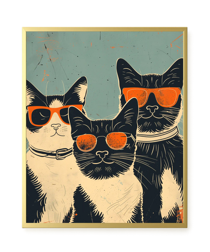 Cool Cats Canvas Wall Art