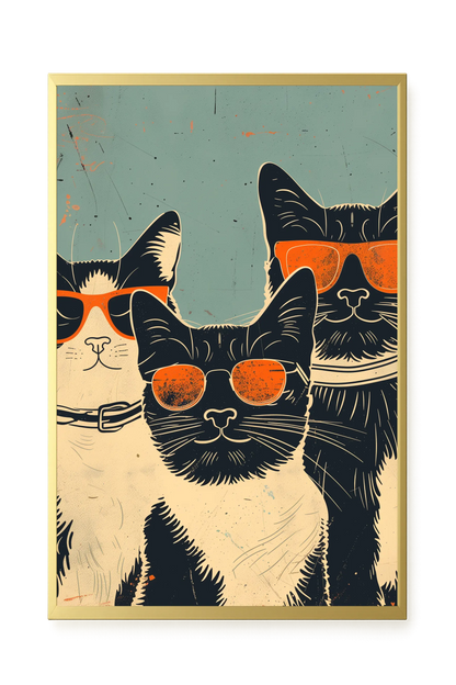 Cool Cats Canvas Wall Art