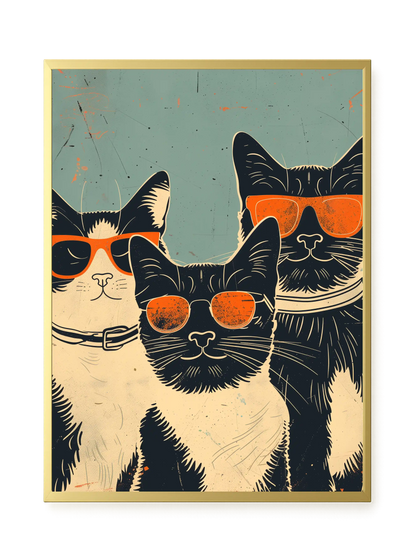 Cool Cats Canvas Wall Art