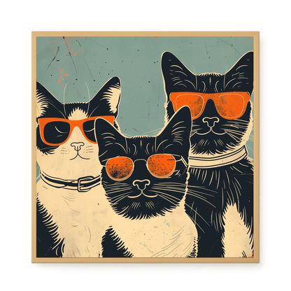 Cool Cats Canvas Wall Art