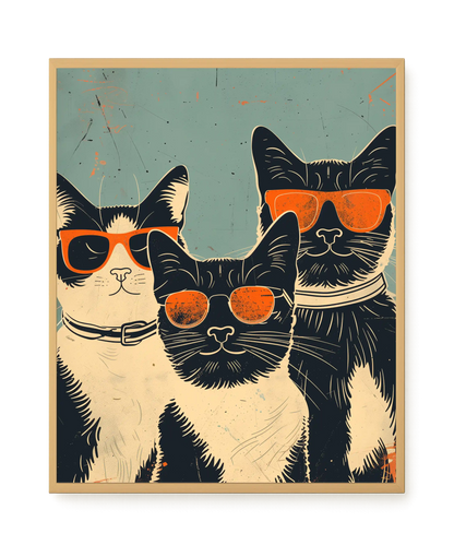 Cool Cats Canvas Wall Art